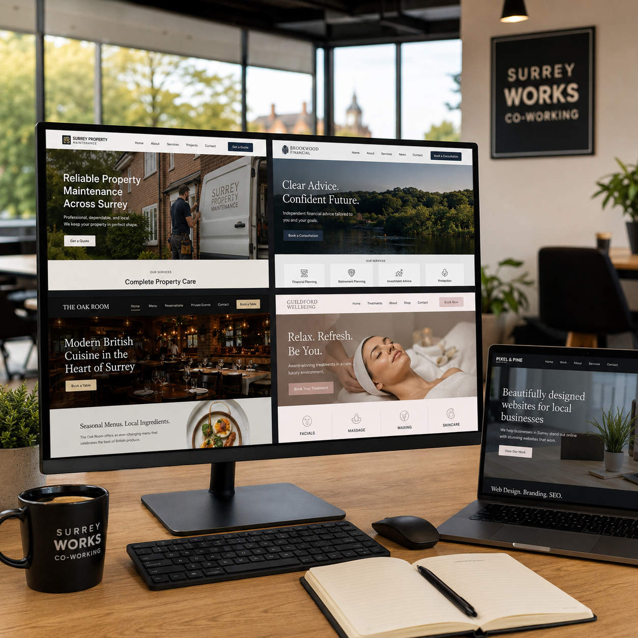 Philip Waite, founder of Your Local Web Designer, at work on a client website